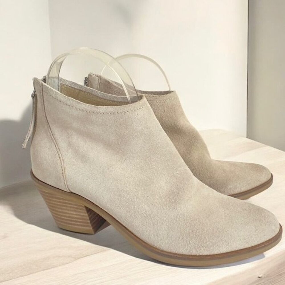 Dolce Vita Erika Suede Booties Beige Size 6 - Picture 6 of 11